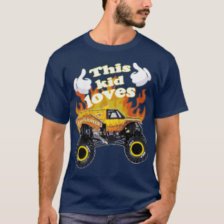 This kid loves Earth shaker Monster Truck lovers T-Shirt