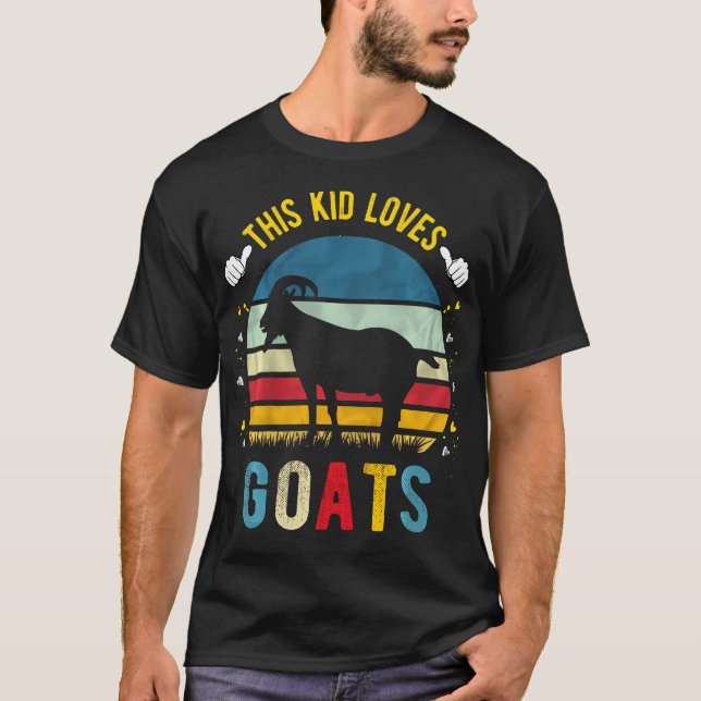 This Kid Loves Goats Boys And Girls Goat T-Shirt (Front)