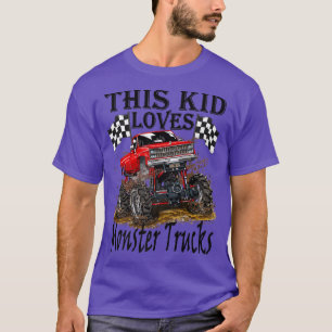 This Kid Loves Monster Trucks Boys Girls T-Shirt