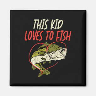 This Kid Loves To Fish B Fishing Family Matching G Magnet