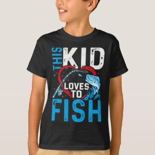This Kid Loves To Fish Fishing Boys T-Shirt