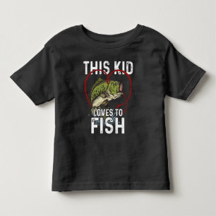 This Kid Loves to Fish Fishing Children Fisherman Toddler T-shirt