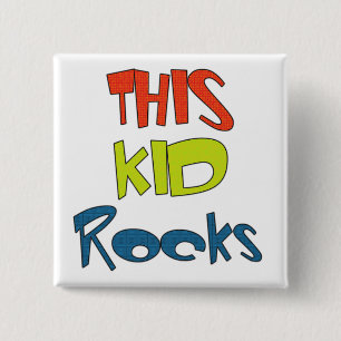 This Kid Rocks Tshirts and Gifts 2 Inch Square Button