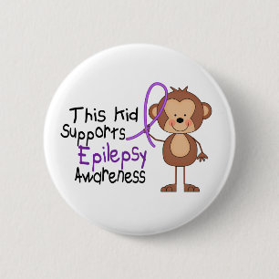 This Kid Supports Epilepsy Awareness 2 Inch Round Button