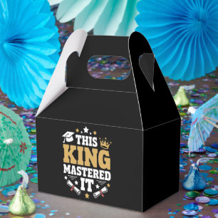 This King I Mastered It Masters Graduation Class Favor Box