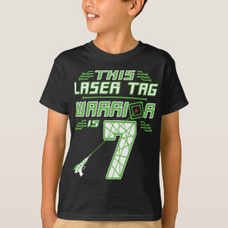 This Laser Tag Warrior is 7 Gaming 7th Birthday T-Shirt