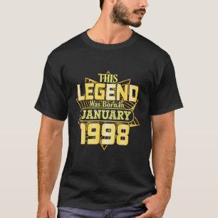 This Legend Was Born In January 1998 Happy Birthda T-Shirt