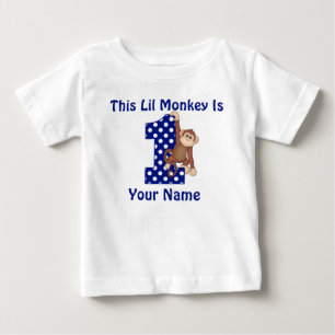 This Lil Monkey Personalized First Birthday Shirt