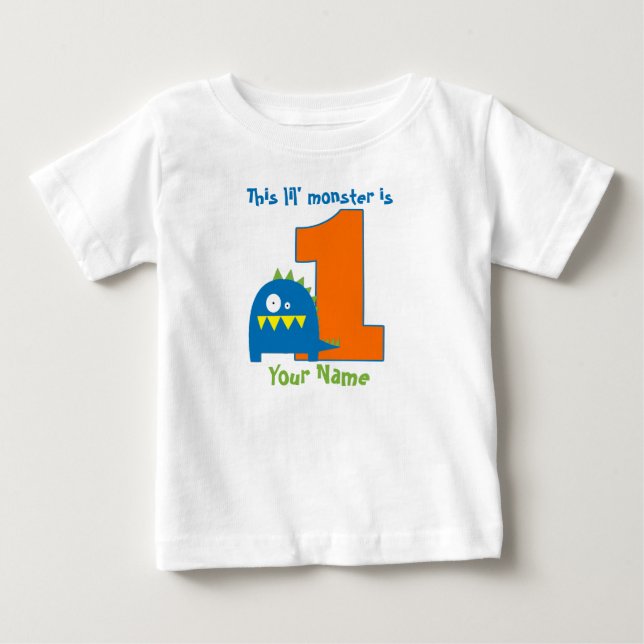 This Lil Monster First Birthday Shirt (Front)