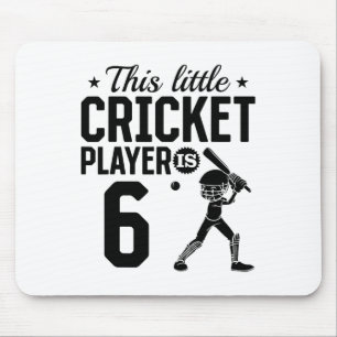 This Little Cricket Player Is 6 Years Old - 6th Bi Mouse Pad