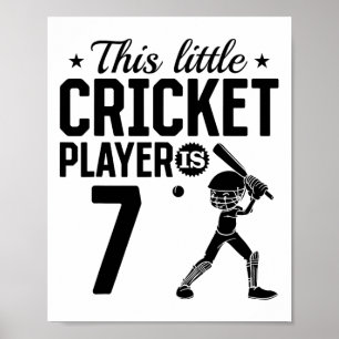 This Little Cricket Player Is 7 Years Old - 7th Bi Poster