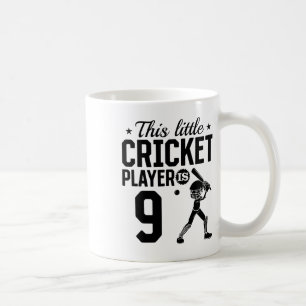This Little Cricket Player Is 9 Years Old - 9th Bi Coffee Mug