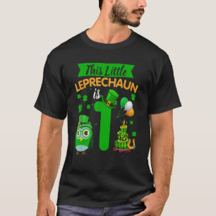 This Little Leprechaun Is 1 1st Birthday Kids Lepr T-Shirt