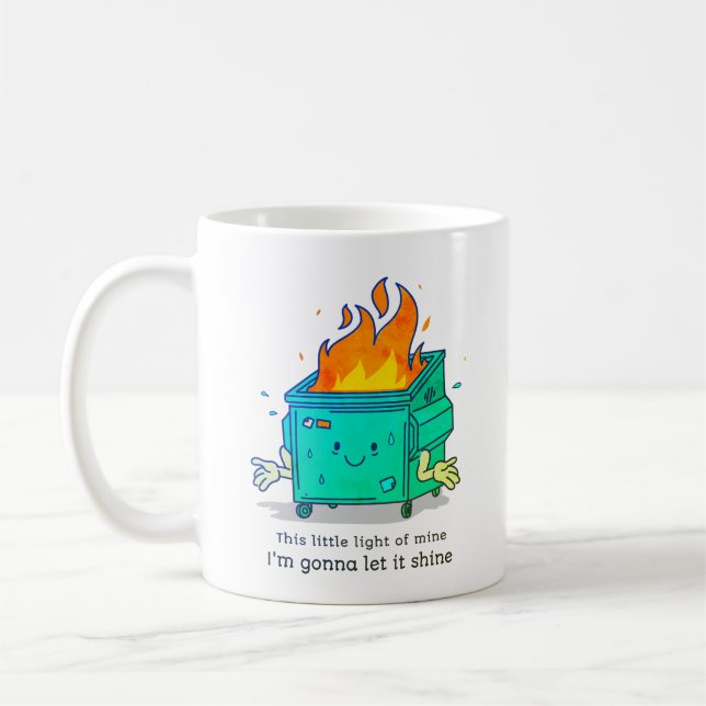 This Little Light: Dumpster Fire Design Coffee Mug (Left)