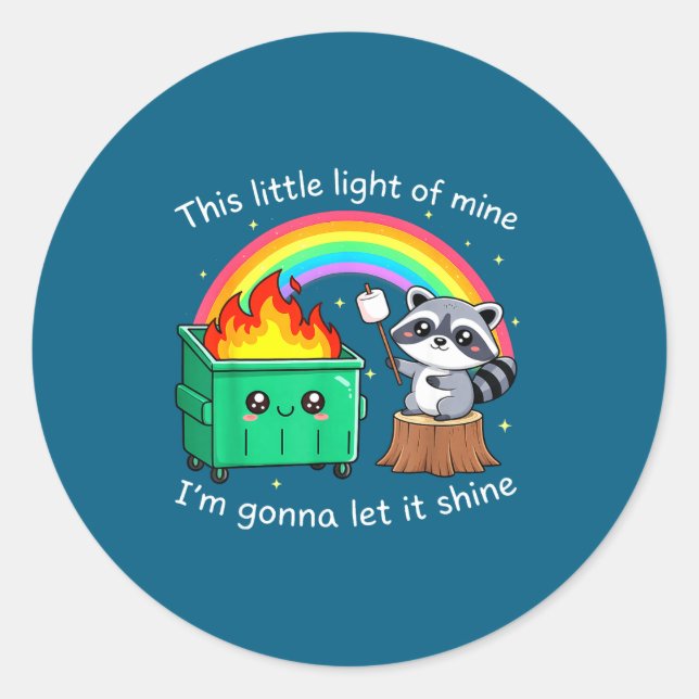 This Little Light Mine Funny Classic Round Sticker (Front)