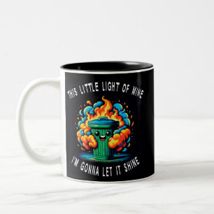 This Little Light of Mine, Dumpster Fire  Two-Tone Coffee Mug