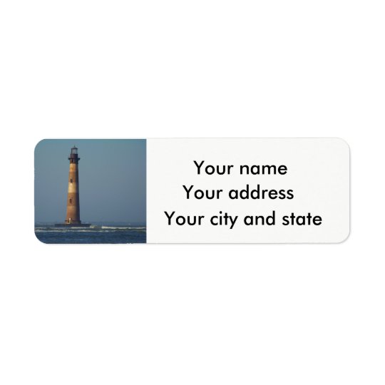 This little light on Morris Island Return Address Label