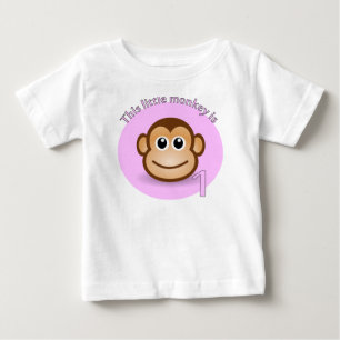 This little Monkey is 1 Baby T-Shirt