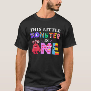 This Little Monster is One 1st Birthday Party Fami T-Shirt