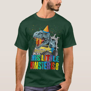 This Little Monster Truck Is 8th Birthday  T-Shirt
