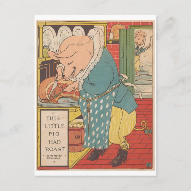  This little pig shad roast beef 1879 Postcard (Front)