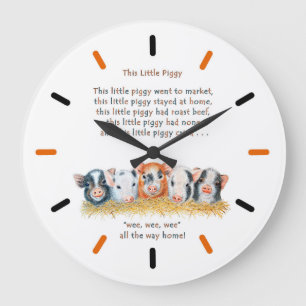 This Little Piggy Acrylic Wall Clock