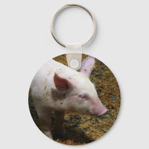 This Little Piggy - Baby Piglet Photo Keychain