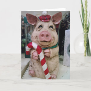 THIS LITTLE PIGGY SAYS "MERRRRRY CHRISTMAS" HOLIDAY CARD