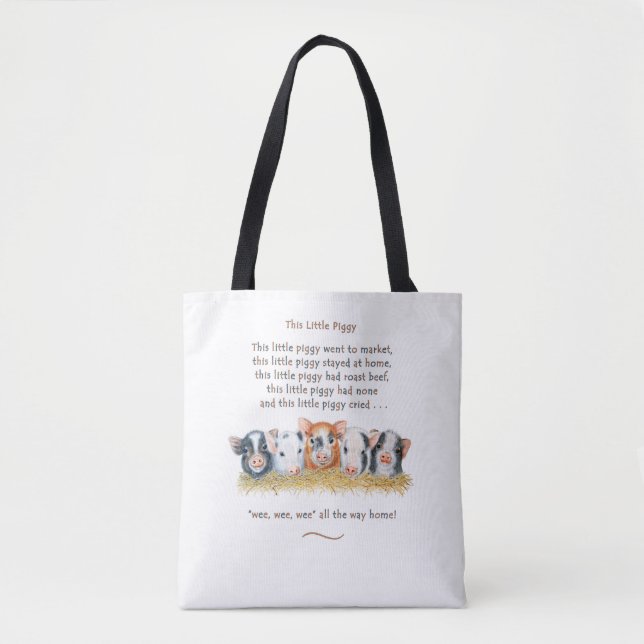 This Little Piggy Tote Bag (Front)