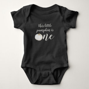 This little pumpkin is one first birthday baby bodysuit