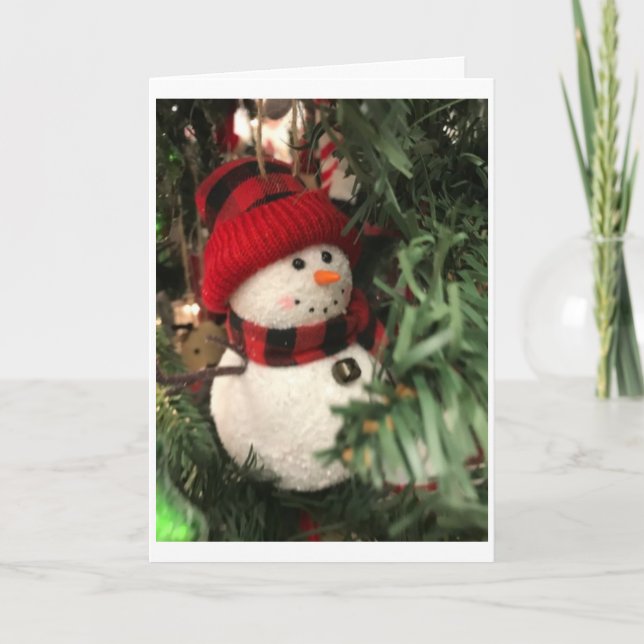 THIS LITTLE SNOWMAN WANTS TO SAY *MERRY CHRISTMAS* HOLIDAY CARD (Front)