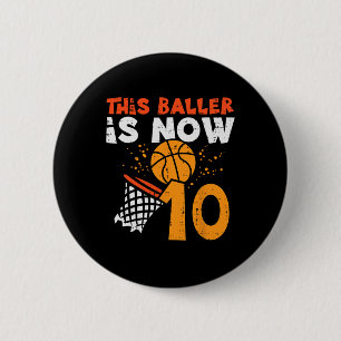 This Ller Is Now 10 Sketll 10th Birthday Bday Boys 2 Inch Round Button