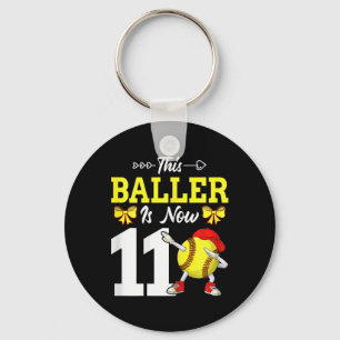 This Ller Is Now 11 Dabbing Softll 11th Birthday G Keychain