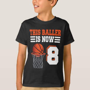 This Ller Is Now 8 Sketll 8th Birthday 8 Years Old T-Shirt