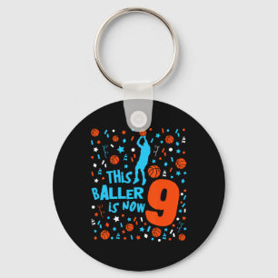 This Ller Is Now 9 - Kids 9th Birthday Sketll Play Keychain