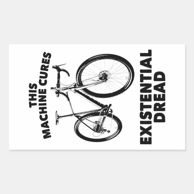 This Machine Cures Existential Dread Bicycle Sticker (Front)