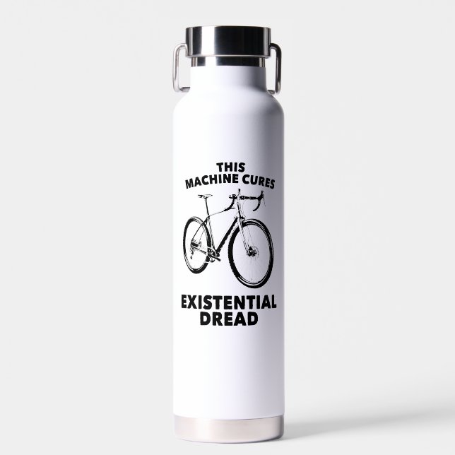 This Machine Cures Existential Dread Bicycle Water Bottle (Front)