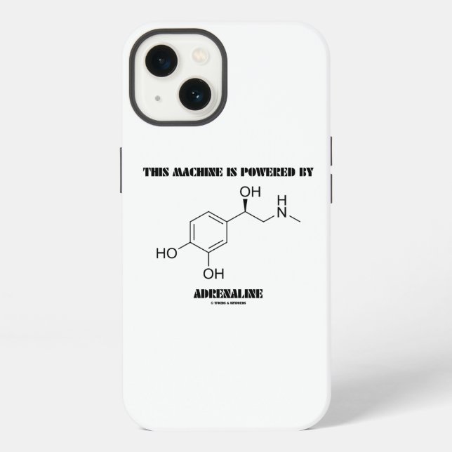 This Machine Is Powered By Adrenaline Chemistry iPhone Case (Back)