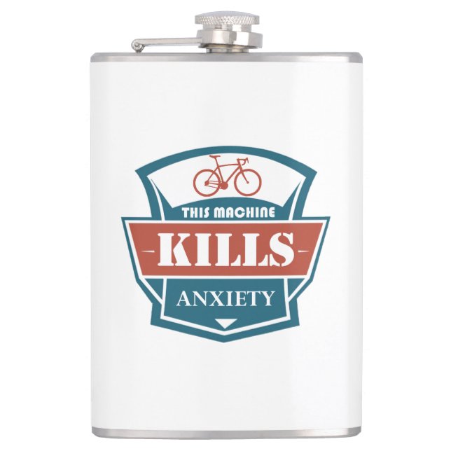 This Machine Kills Anxiety Hip Flask (Front)
