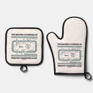This Machine Powered By Oxidative Phosphorylation Oven Mitt & Pot Holder Set