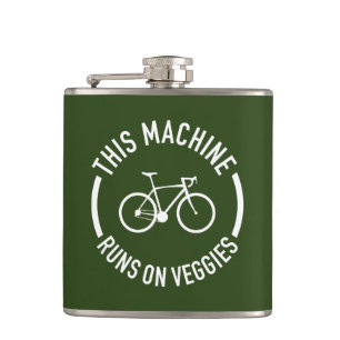 This Machine Runs On Veggies Bicycle Hip Flask