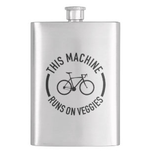 This Machine Runs On Veggies Bicycle Hip Flask