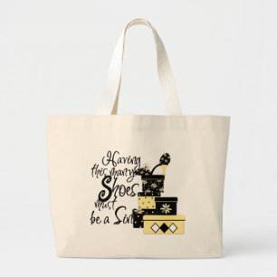 This Many Shoes A Sin Large Tote Bag