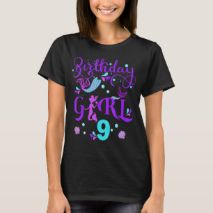 This Mermaid Birthday Girl 9th   Birthday Mermaid T-Shirt