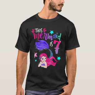 This Mermaid Is 7 Cute Family Matching Birthday Pa T-Shirt