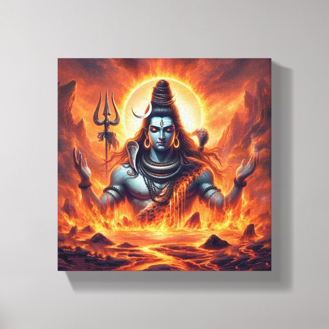 This mesmerizing Shiva painting  Canvas Print (Front)