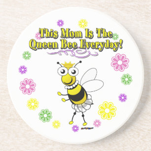 This Mom Is The Queen Bee Everyday Bee Flower Ring Coaster