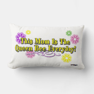 This Mom Is The Queen Bee Everyday Type Lumbar Pillow