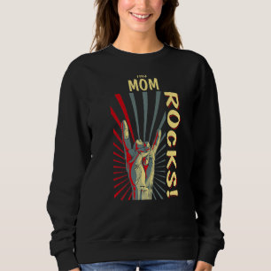 This Mom Rocks Vintage Retro Concert 70s 80s Funny Sweatshirt