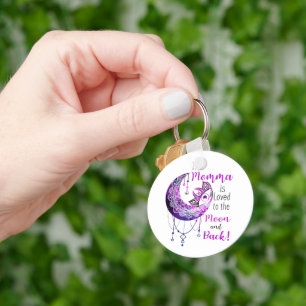 This Momma is Loved To The Moon and Back Keychain